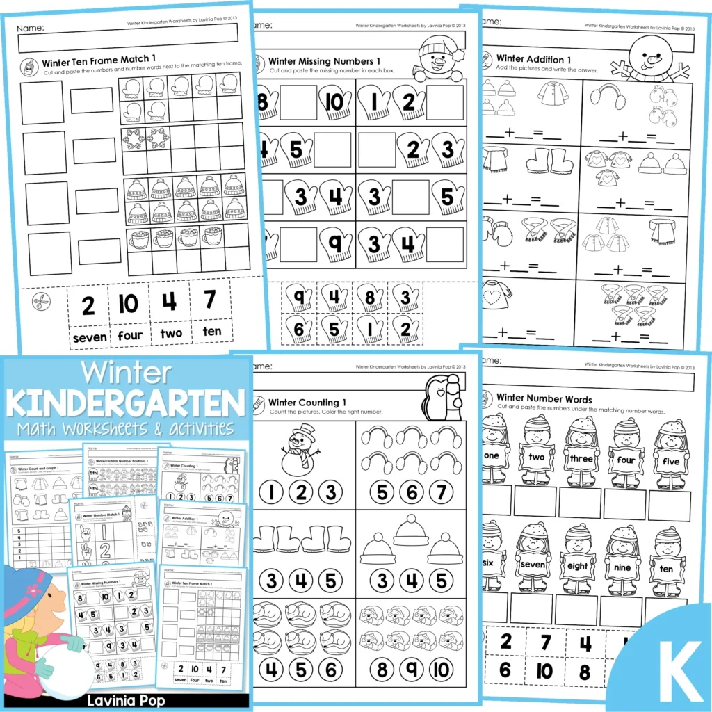 winter math worksheets & activities no prep - in my world